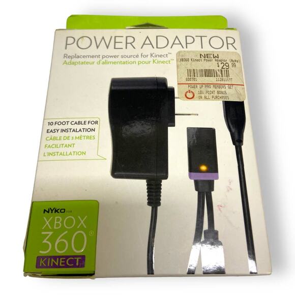 Nyko XBox 360 Kinect AC Power Adapter Adaptor NEW NIB - Picture 2 of 5